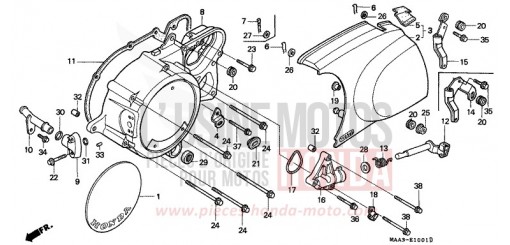 PANNEAU CARTER-MOTEUR G. (VT1100CV/CW/C2) VT1100C2S de 1995